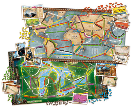 Inhoud spel Ticket to Ride Rails & Sails