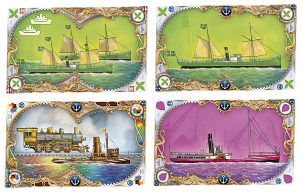 kaarten Ticket to ride Sails & Rails